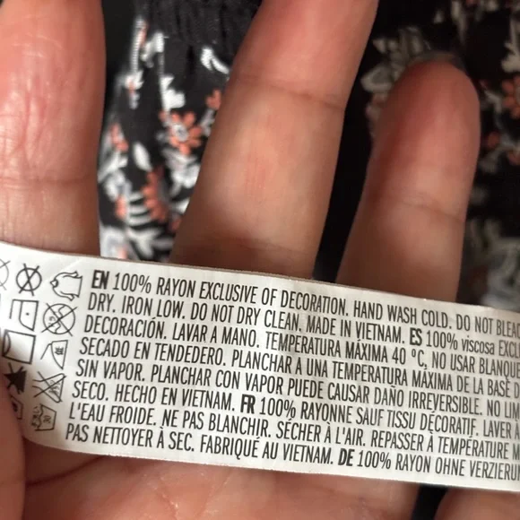 Forever 21 Black Mini  Slip Dress with Pink Floral Embroidery Paneling - Picture 4 of 6